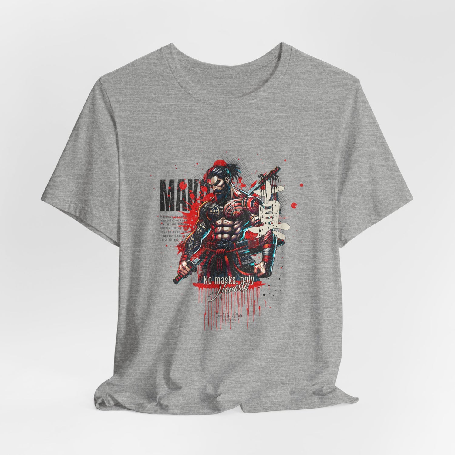 Athletic Heather swatch featuring a soft grey blend for the MAKOTO shirt