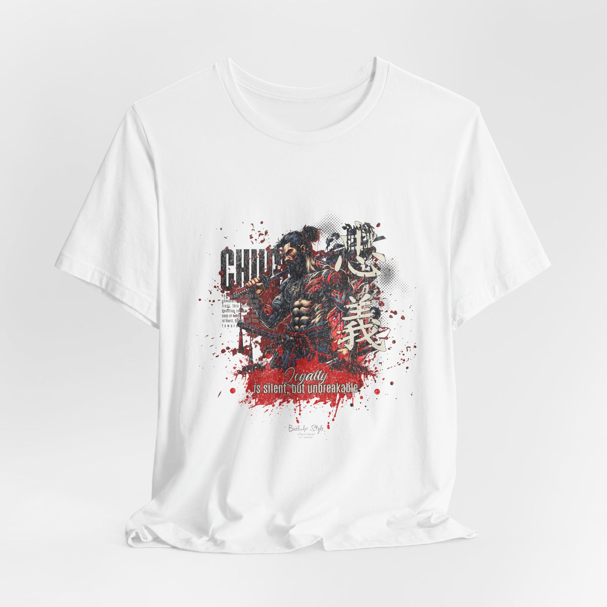 White swatch offering a clean, high-contrast look for the CHŪGI design print