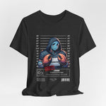 The CANCER t-shirt in Dark Heather Grey — 3D mockup of a muted grey shirt with fine texture. No background, no model.