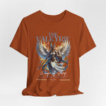 The VALKYRIE t-shirt in Autumn — a burnished tone echoing fallen leaves and fearless legends.