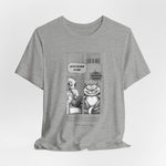 The MEOW 3AM t-shirt in Athletic Heather — 3D mockup with a soft grey tone shirt, slightly textured, no background.
