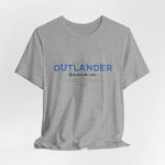The OUTLANDER t-shirt in Athletic Heather — soft armor for sharp thinkers.