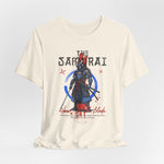 The Samurai t-shirt in Natural — raw code of honor, unstained by war.