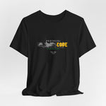 The PROTOCOL BLACKCODE t-shirt in Black — the system failed. This one didn’t. 3D mockup of a black t-shirt with no background and no model.