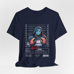 The CANCER t-shirt in Navy — 3D mockup of a classic deep navy blue shirt. No background, no model.