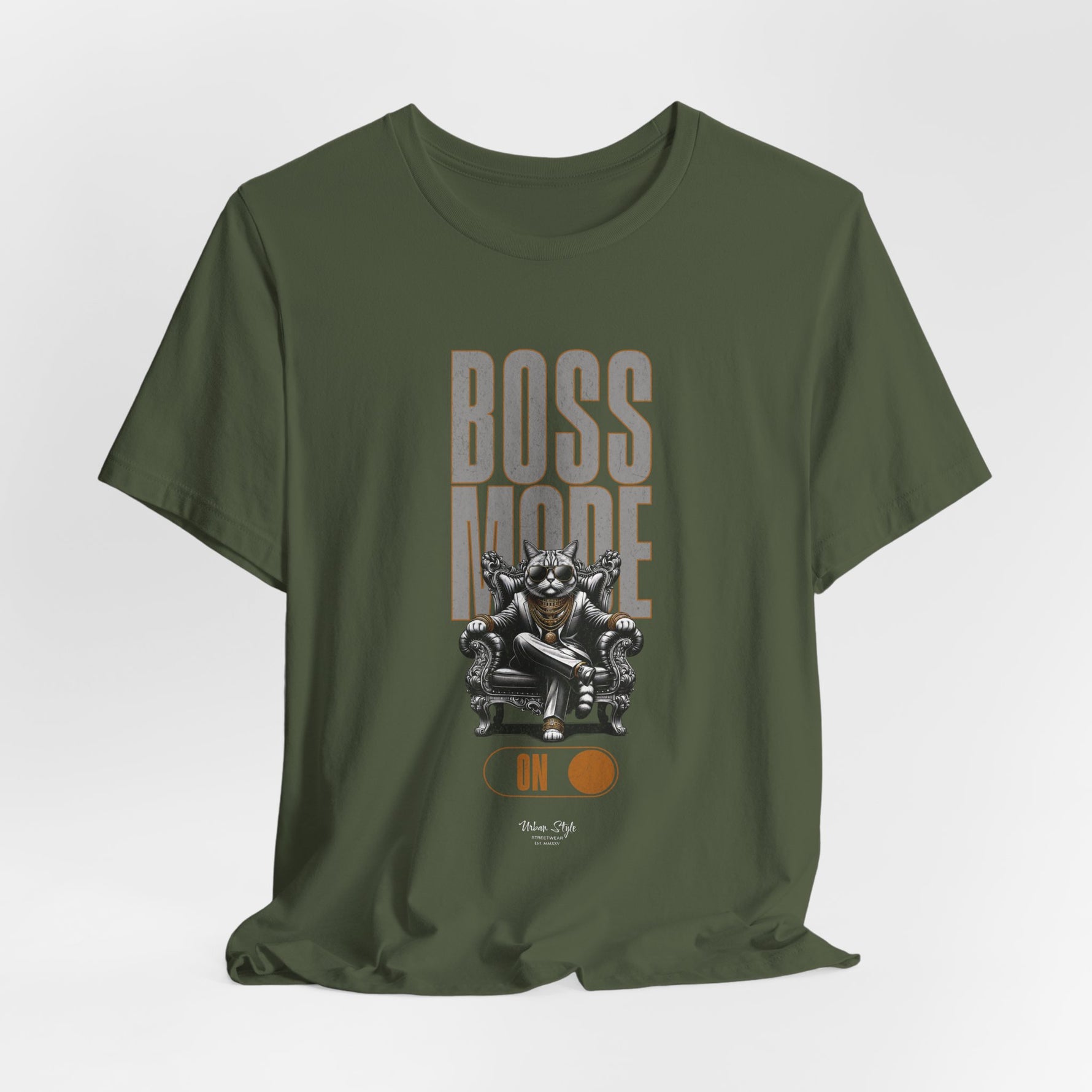 Color swatch for “Military Green” – BOSS MODE design on a tactical green base.