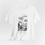 The NAP – 18h A Day t-shirt in White — Clean, neutral base perfectly balances the high-contrast comic print.
