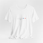 The PARIS t-shirt in White — 3D mockup, clean white, no background, no model.