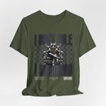 The COMMAND t-shirt in Military Green — 3D olive-green mockup. No model, no background.