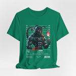 The SCORPIO t-shirt in Kelly — 3D mockup showing shirt color Kelly. No background. No model.