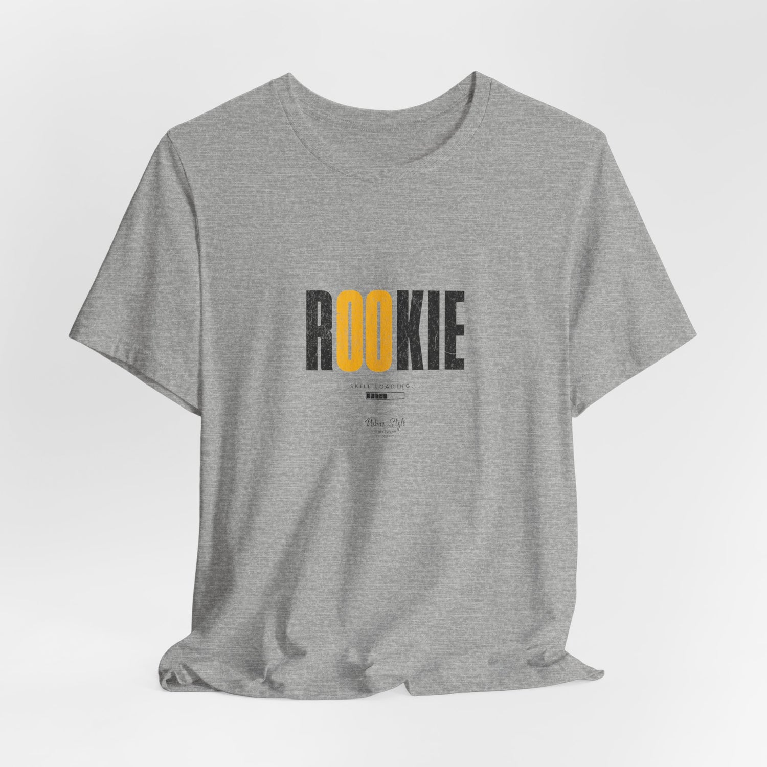 The ROOKIE t-shirt in Athletic Heather — clean slate. No rank. No scars.