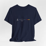 The BARCELONA t-shirt in Navy — bold like midnight by the sea.