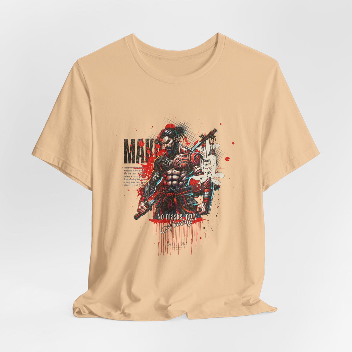 Sand Dune swatch representing a soft tan desert tone for the MAKOTO print shirt