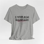 The URBAN WARFARE t-shirt in Athletic Heather — blends in, moves fast, never leaves a mark.