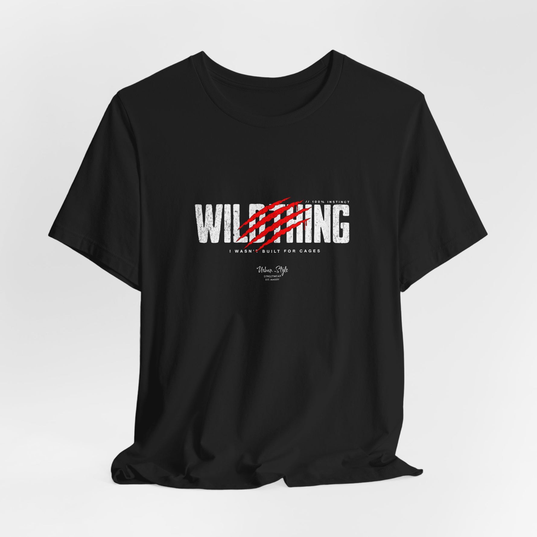 The WILDTHING t-shirt in Black — Pure contrast: the slash and the name scream louder than ever.
