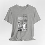 The SITONLAPTOPS t-shirt in Heather Athletic — 3D mockup on a light gray heather shirt, no model, no background. Print integrates seamlessly.