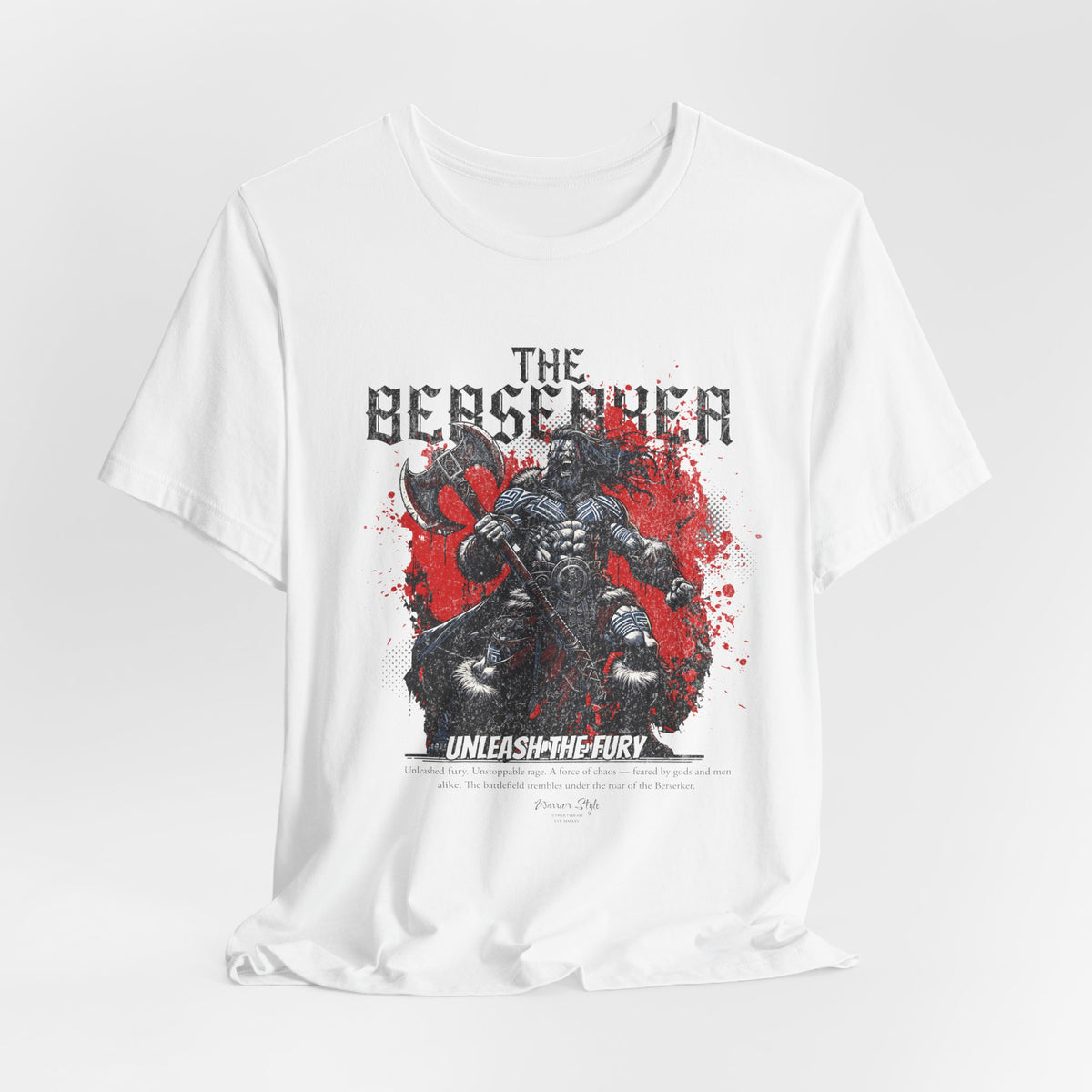 The BERSERKER t-shirt in White — A blank mind turned weapon. Clarity through chaos.