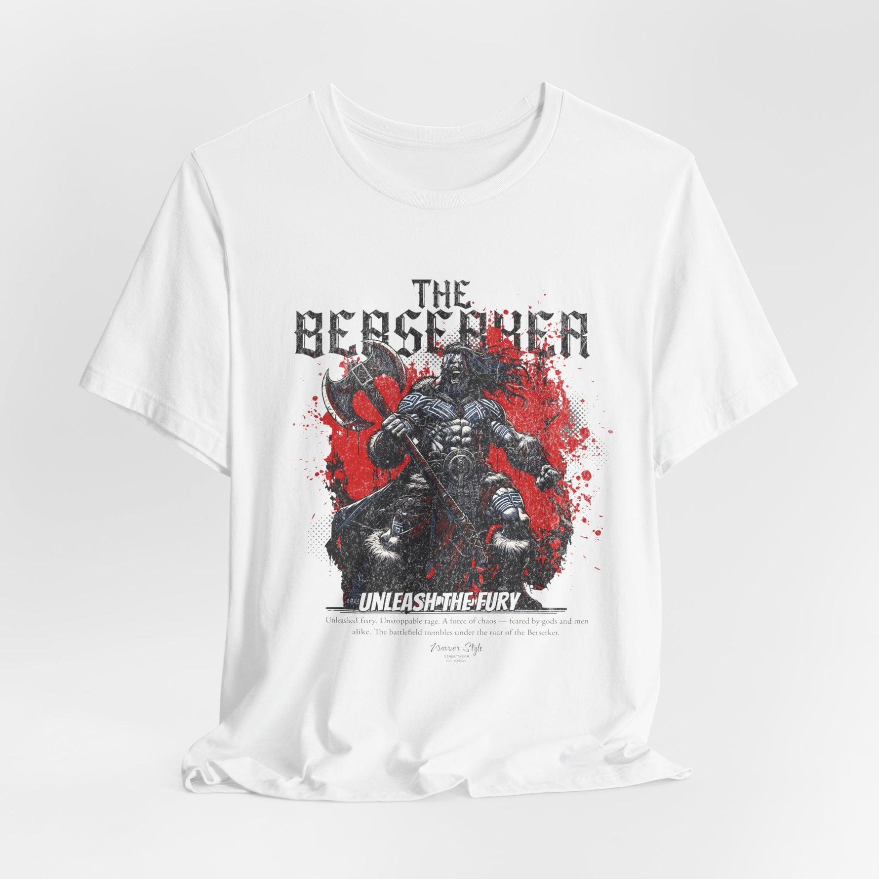 The BERSERKER t-shirt in White — A blank mind turned weapon. Clarity through chaos.