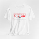 The SAVAGE t-shirt in White — contrast built for the clean chaos within.