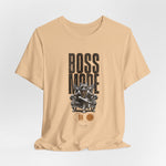 Color swatch for “Sand Dune” – BOSS MODE design on a light beige shirt.
