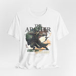 The ARCHER t-shirt in white — Pure focus — the calm before release.