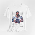 3D mockup of the LIBRA t-shirt in White — clean bright white. NO BACKGROUND. NO MODEL.