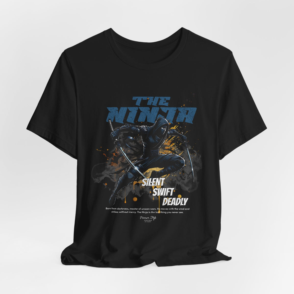 The NINJA t-shirt in Black — the uniform of ghosts who leave no trace.