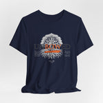 UNBOWED t-shirt in Navy — Quiet depths, unwavering purpose.