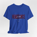 The VENGEANCE t-shirt in True Royal — royal blue that feels composed but ready.