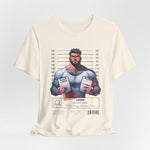 3D mockup of the LIBRA t-shirt in Natural — soft off-white with a warm undertone. NO BACKGROUND. NO MODEL.