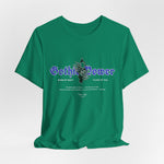 The GOTHIC POWER t-shirt in Kelly — ivy-wrapped strength cloaked in calm defiance.