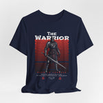 The Warrior t-shirt in Navy — deep resolve beneath the storm.