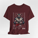 The ARIES t-shirt in maroon — Deep fire, not extinguished — just waiting.