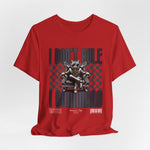 The COMMAND t-shirt in Red — Bright red 3D mockup. No model, no background.