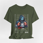 The CANCER t-shirt in Military Green — 3D mockup of a desaturated olive green shirt. No background, no model.