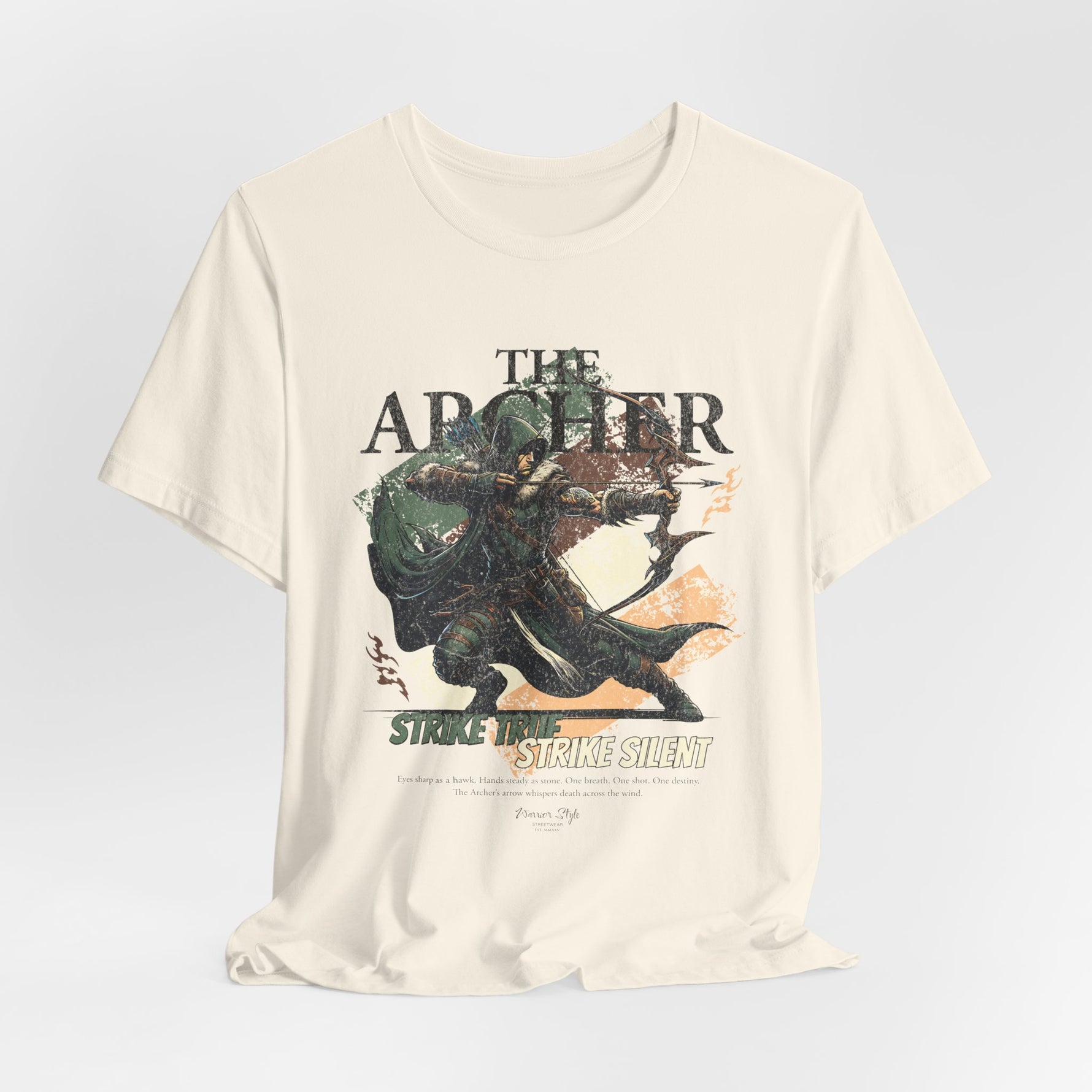 The ARCHER t-shirt in natural — Hidden in daylight — soft, deceptive, deadly.