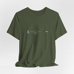 The BARCELONA t-shirt in Military Green — structured, grounded, with quiet strength.