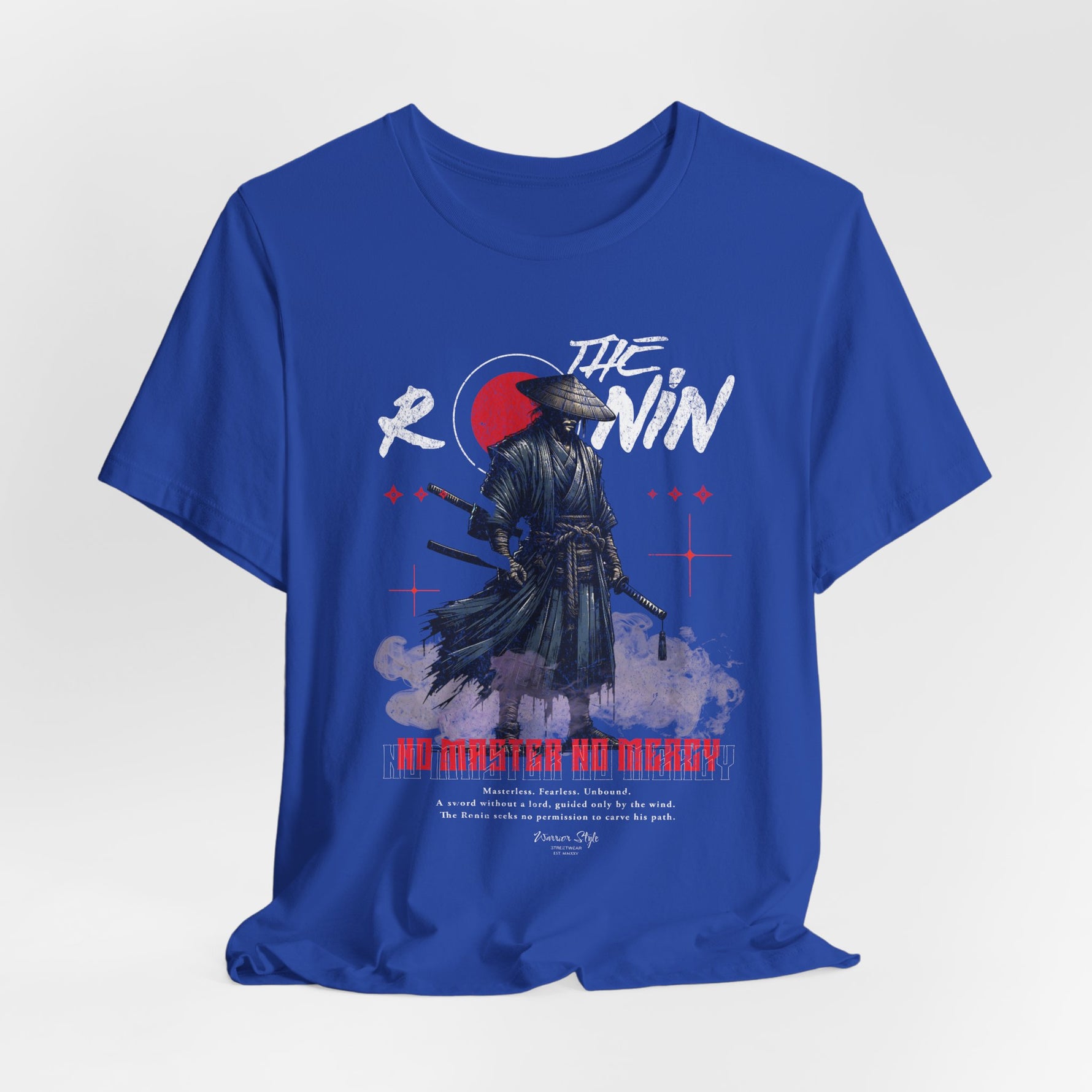 The Ronin t-shirt in True Royal — a silent code written in midnight blue.