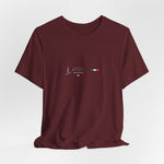 The DUBAI t-shirt in Maroon — deep and rich, inspired by luxury and tradition.