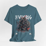The VIKING t-shirt in Heather Deep Teal — Northern depths, where legends are drowned and born again.