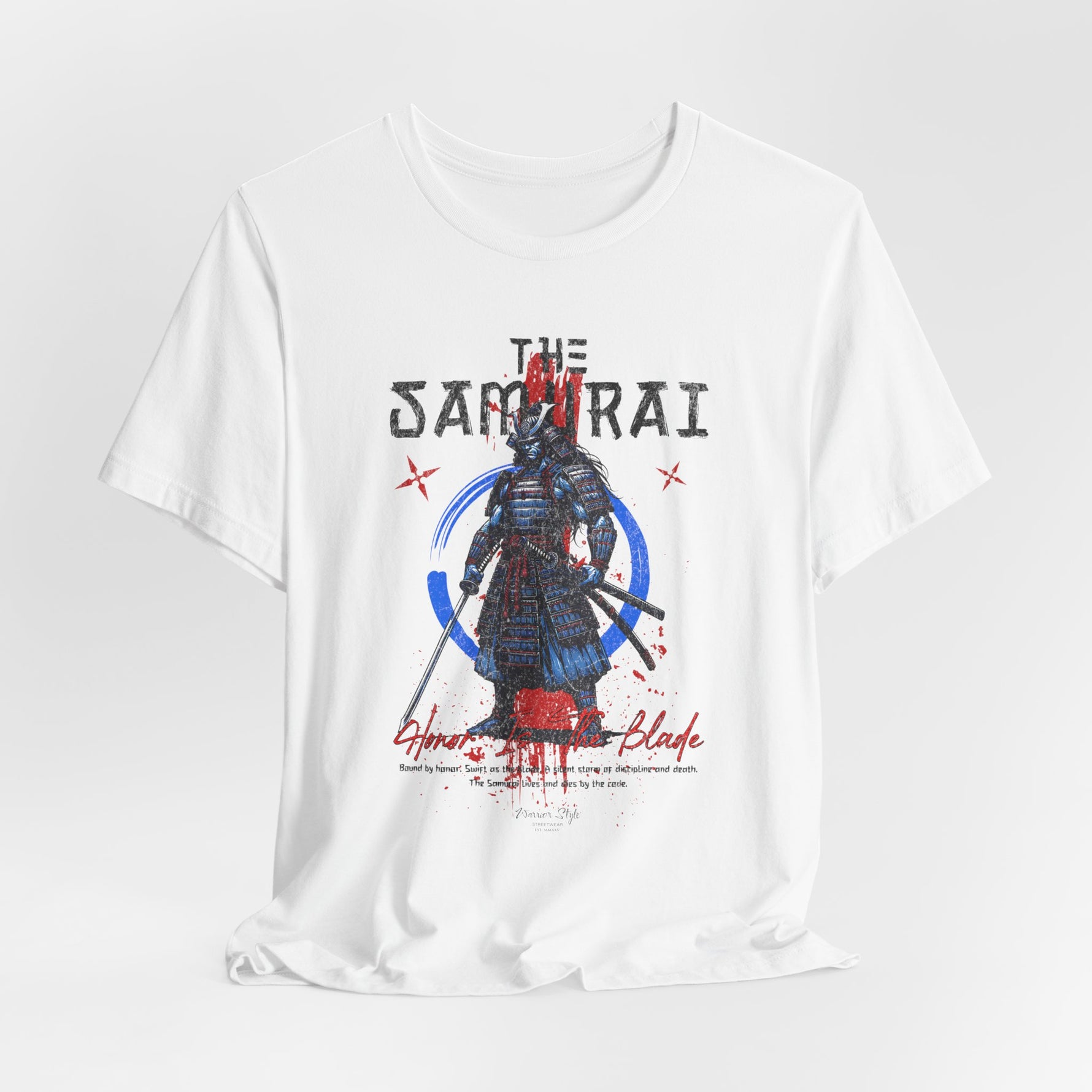 The Samurai t-shirt in White — purity before the strike.