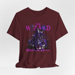 The Wizard t-shirt in Maroon — Deep magic inked in elder blood.