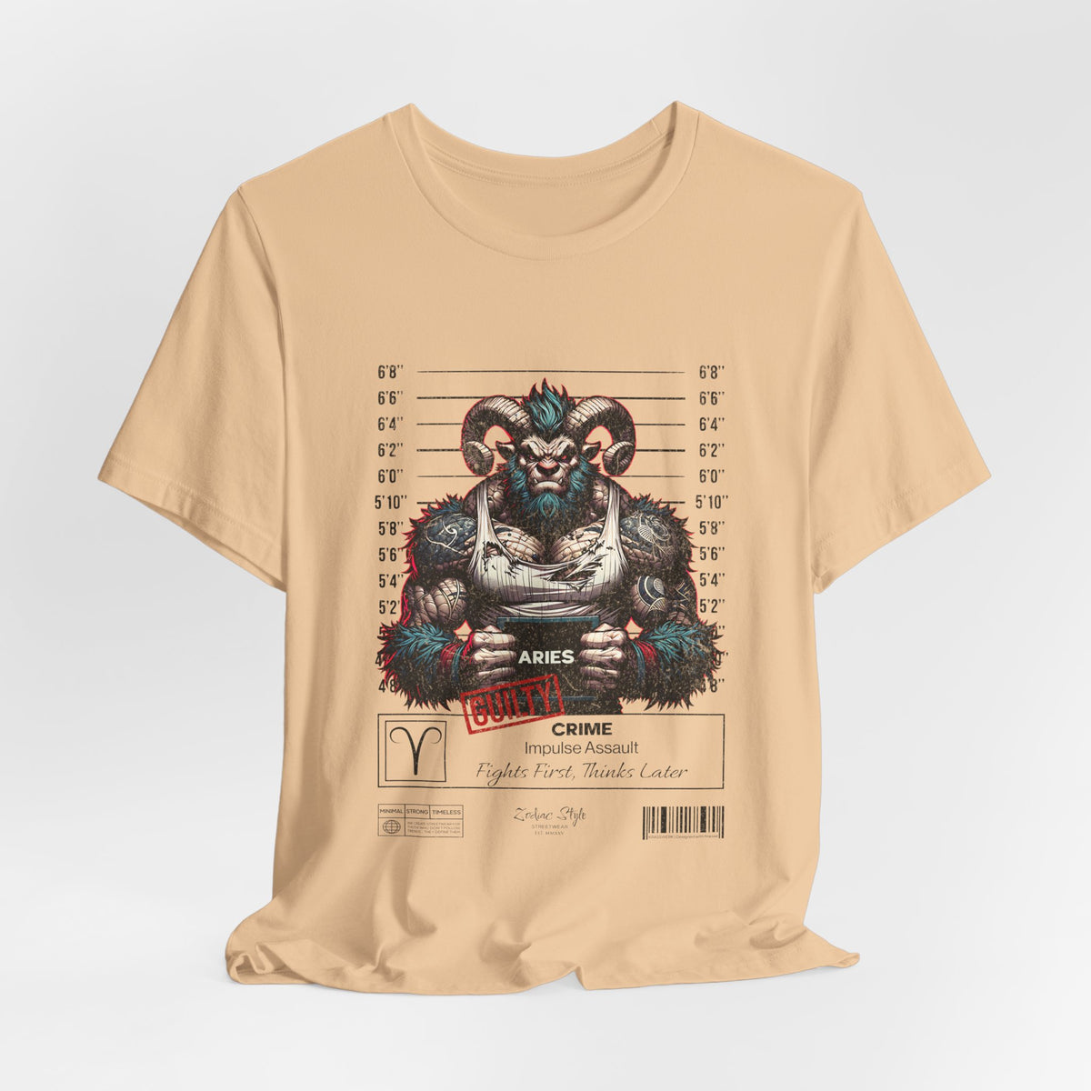 The ARIES t-shirt in sand dune — Dusty battlegrounds and unspoken clashes.