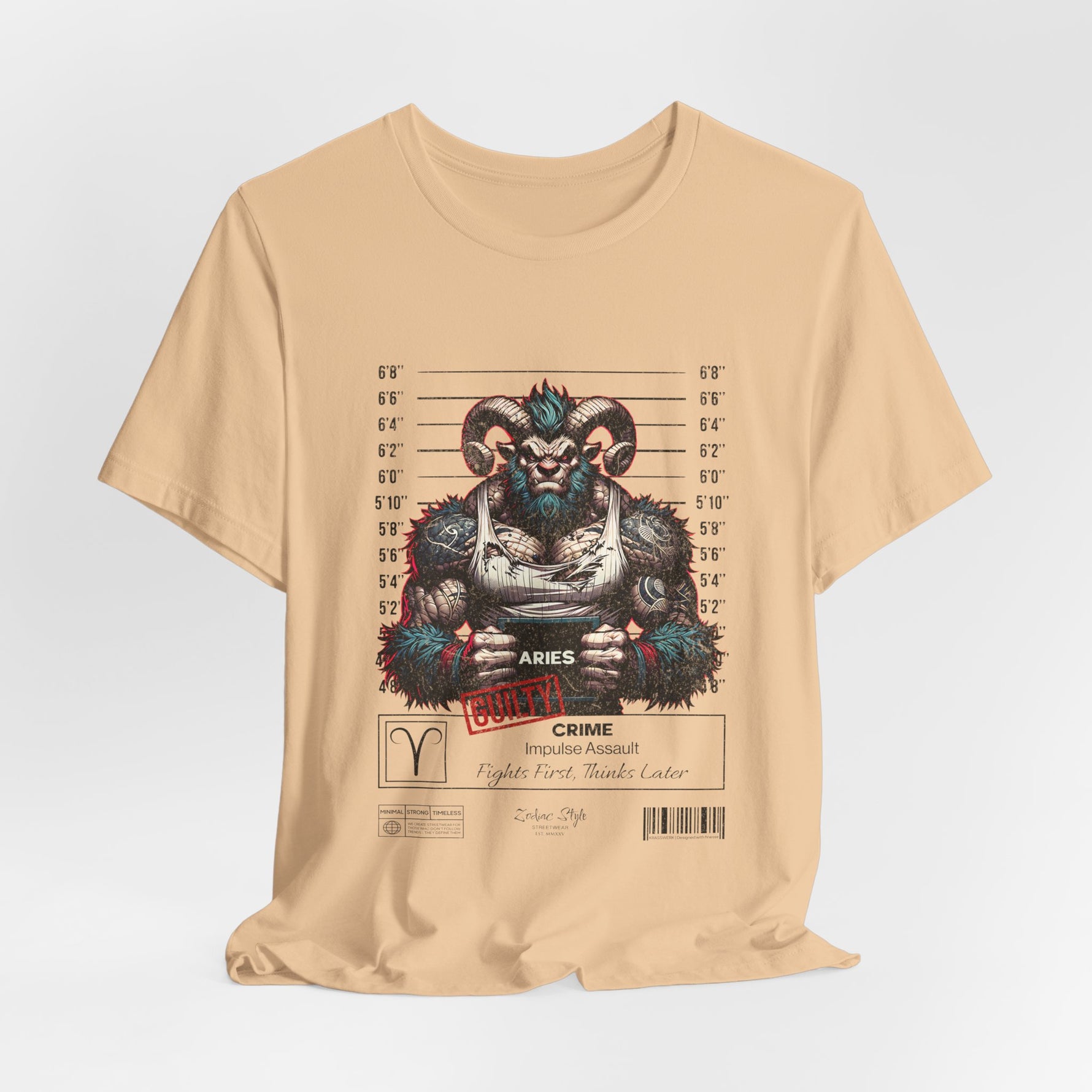 The ARIES t-shirt in sand dune — Dusty battlegrounds and unspoken clashes.