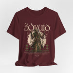 The DRUID t-shirt in Maroon — roots run deep where secrets grow.