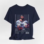 3D mockup of the LIBRA t-shirt in Navy — dark, deep blue color. NO BACKGROUND. NO MODEL.