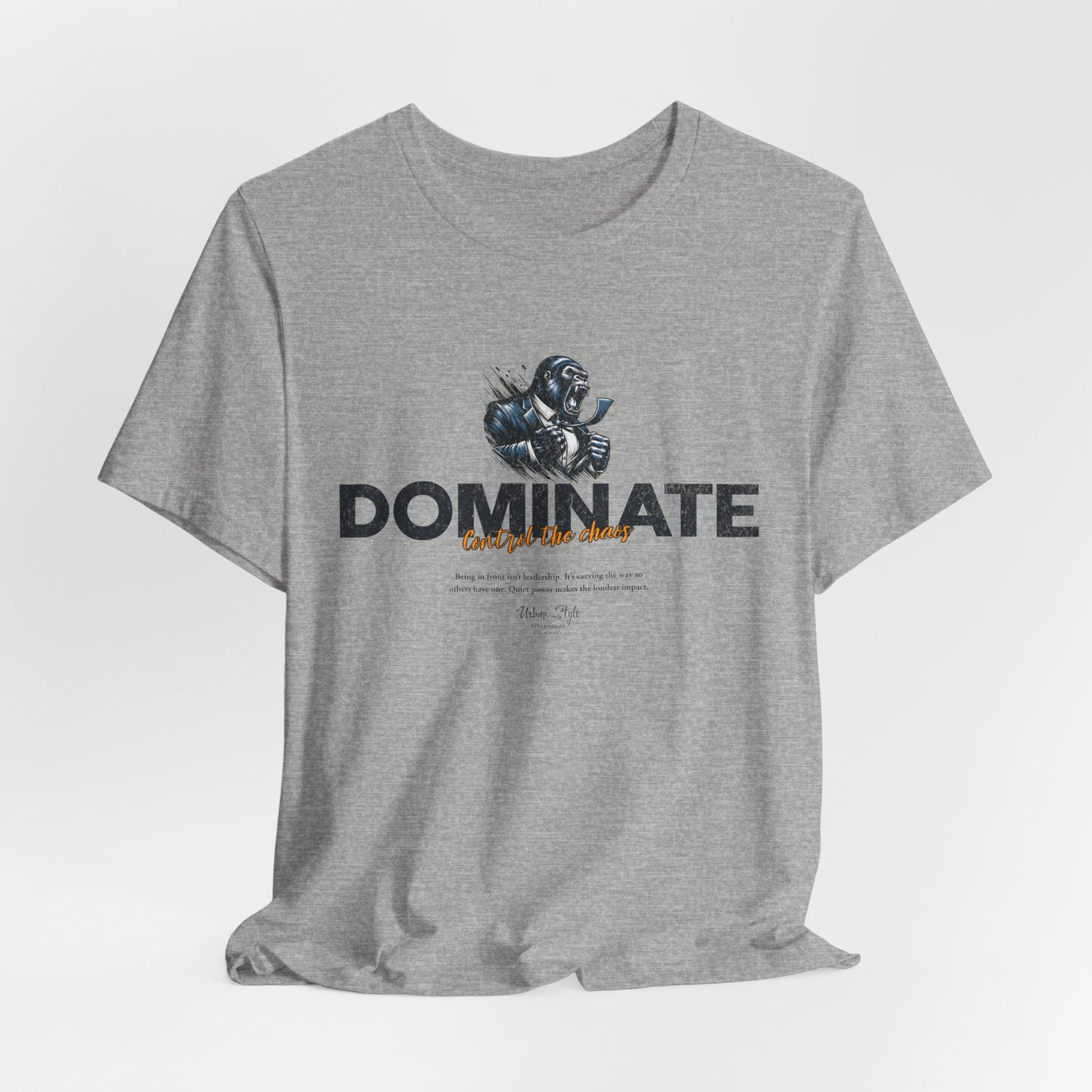 DOMINATE t-shirt in Athletic Heather — Movement with intent.