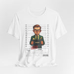 The VIRGO t-shirt in white — 3D mockup of the design on a clean white shirt. No background, no model.
