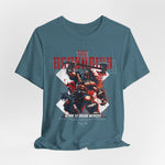 The BARBARIAN t-shirt in Heather Deep Teal — Storm-touched and raw, from mountain to madness.