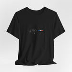 The PARIS t-shirt in Black — 3D mockup, true black, no background, no model.